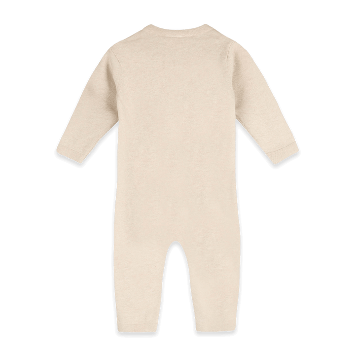 Organic Cotton Moose Applique Knit Baby Jumpsuit, Back