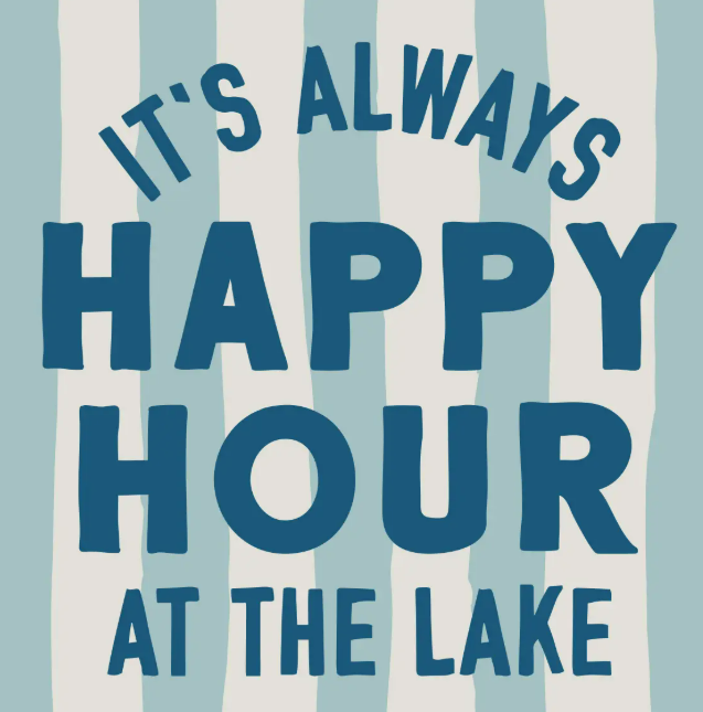 Napkin - Cocktail - Happy Hour At The Lake - Findlay Rowe Designs