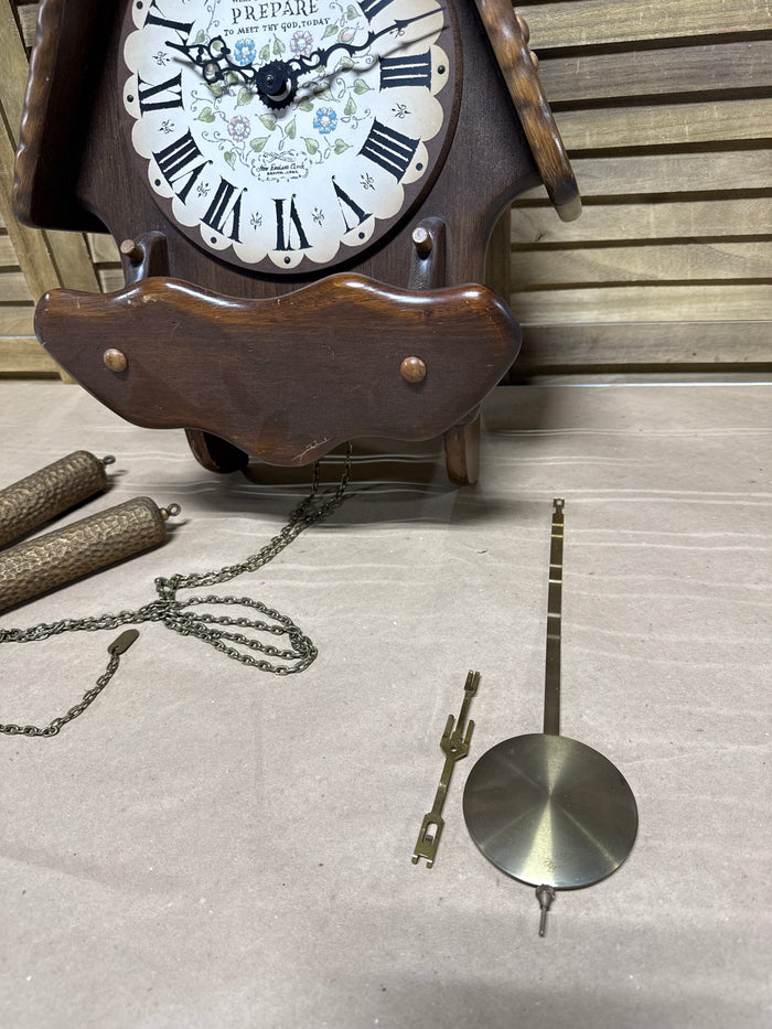 New England Cathedral Hanging Wall Clock - READ DESCRIPTION