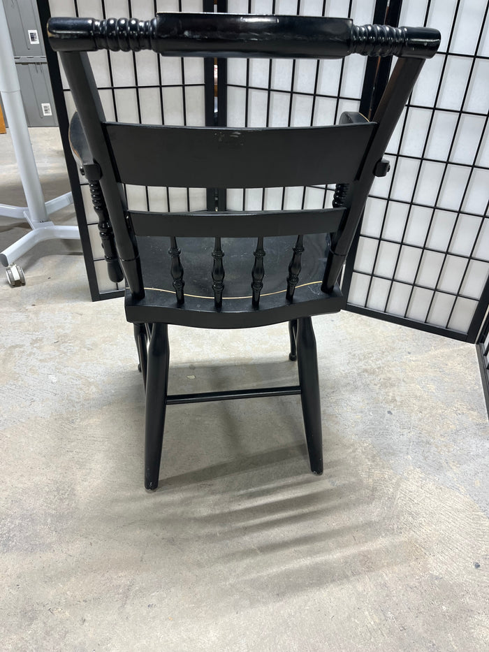 Nichols & Stone Black Hitchcock Style Arm Chair