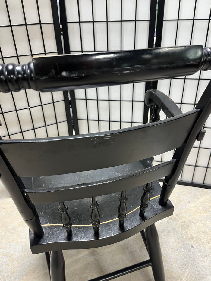 Nichols & Stone Black Hitchcock Style Arm Chair