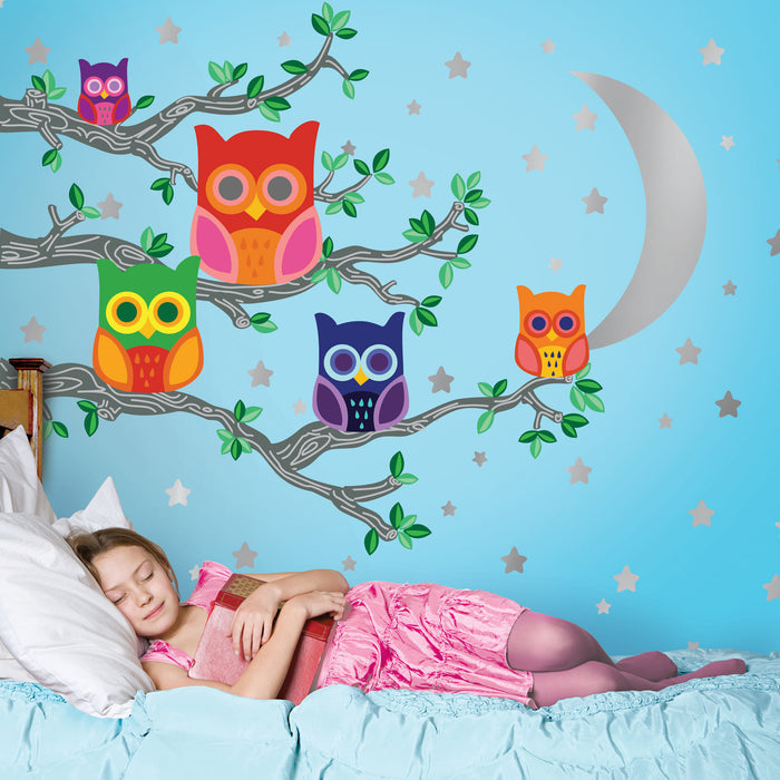 Nightly News 2 Owl Wall Decals