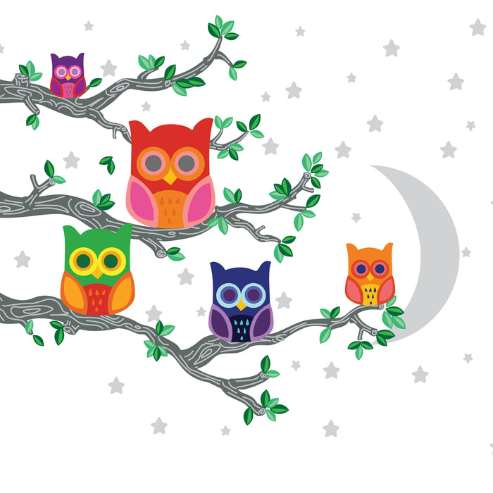 Nightly News 2 Owl Wall Decals