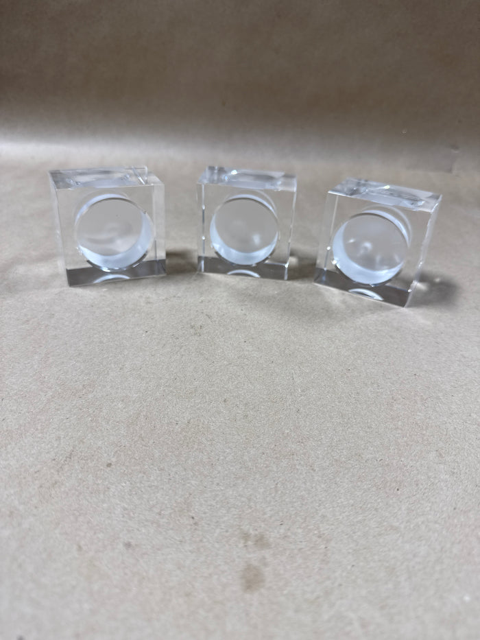Oleg Cassini Crystal Candle Votives With Box