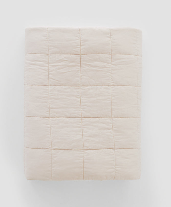 Organic Quilt - Bone