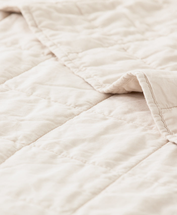 Organic Quilt - Bone