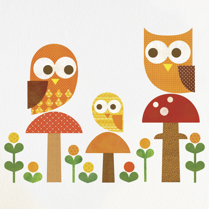 Owl Family Wall Decal