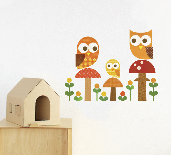 Owl Family Wall Decal