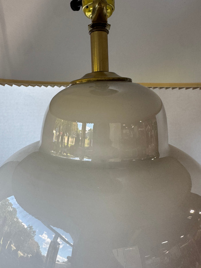 Oyster (Grey/Beige) Large Ceramic Vase 3-Way Lamp (WORKS)