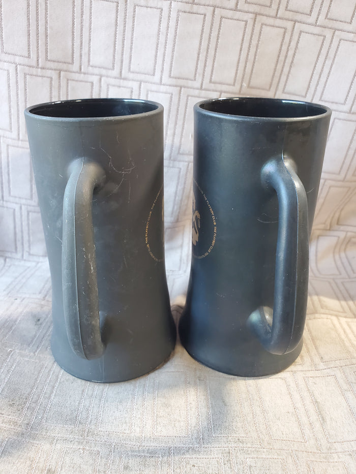 Pair of Matte Black "The Playboy Club" Steins (A)