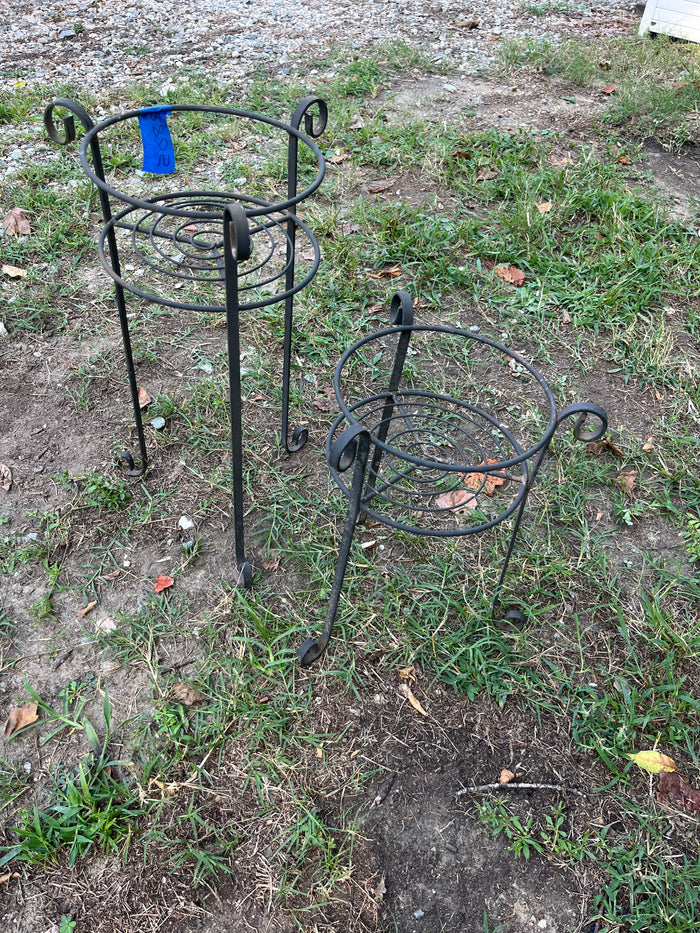 Pair of Metal Plant Stands (C)