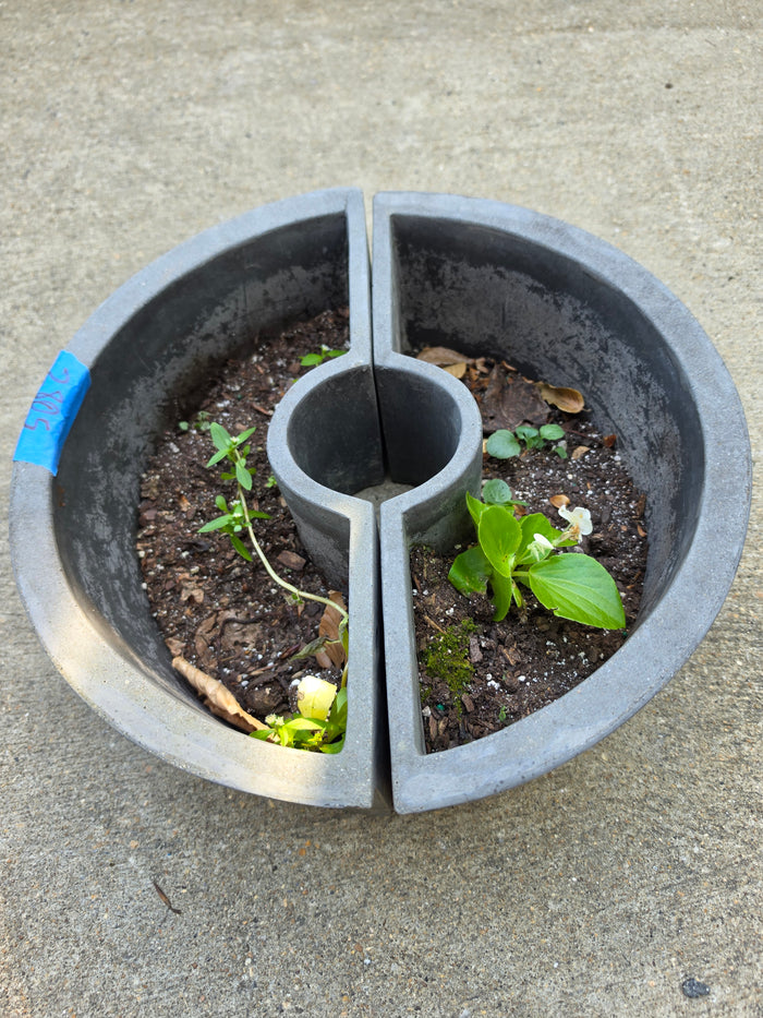 Pair of Resin Umbrella Pole Planters