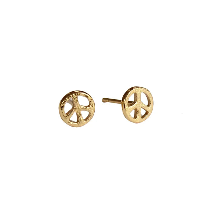 Peace Studs | Gold