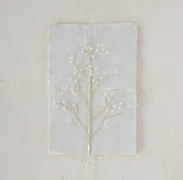 Pearl & Acrylic Jewel Stem, Gold - 13 Hub Lane   |  Christmas Sprays