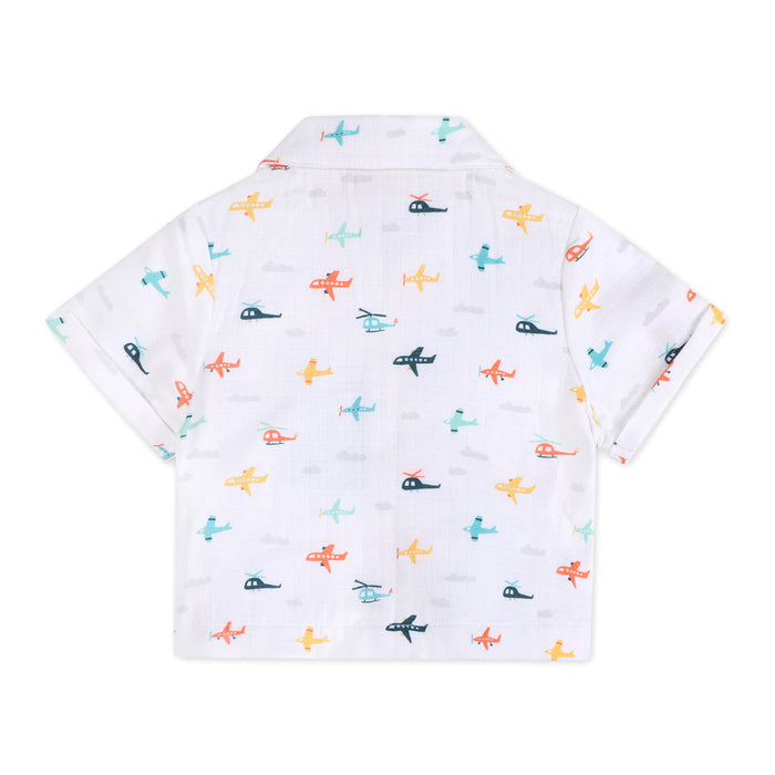 Planes Baby Shirt Back (Organic Muslin)