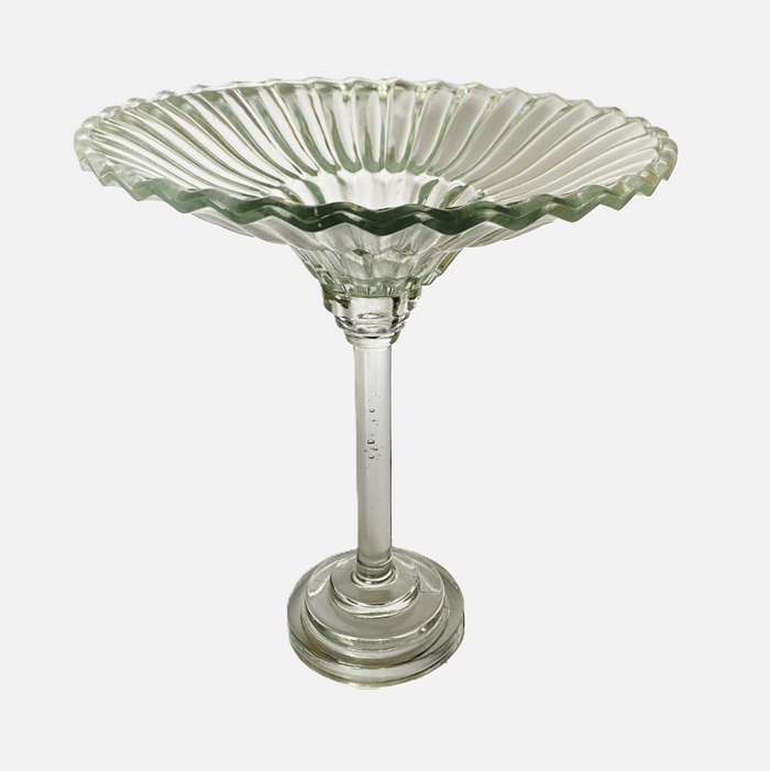 Pressed Glass Pedestal Bowl - 13 Hub Lane   |  Pedestal Bowls