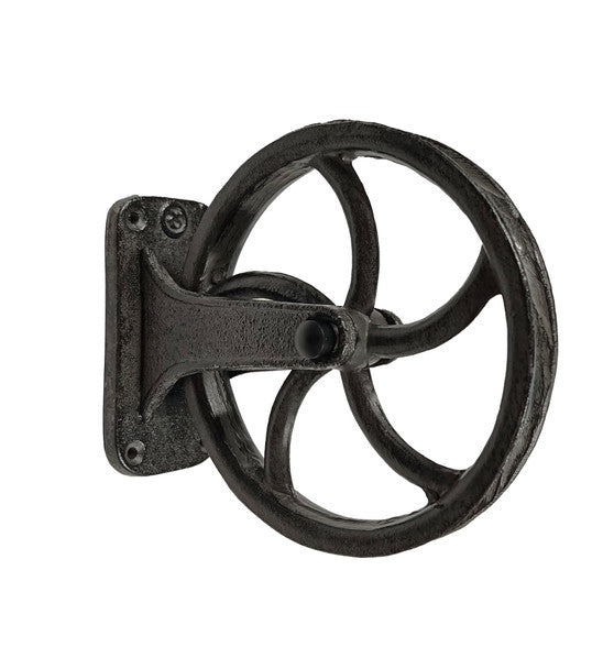 Pulley Wheel and Bracket - Cast Iron - 6"