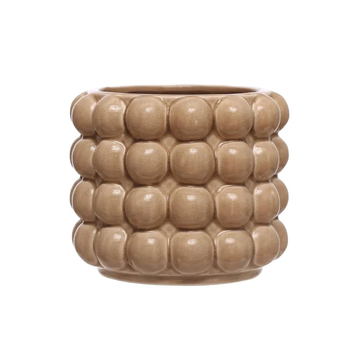 Raised Dots Stoneware Planter