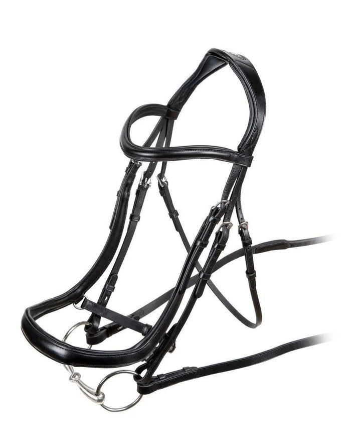 RAPIDA Ergononic Cavesson Bridle - Black - Cob
