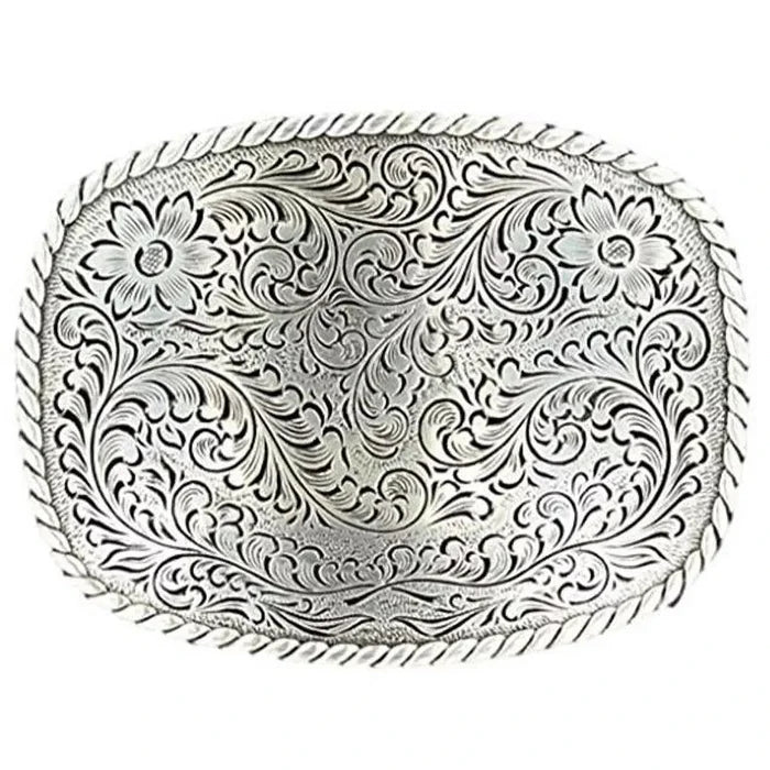 Rectangle Floral Buckle