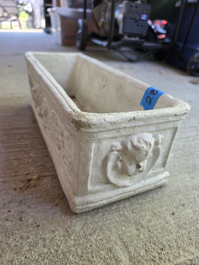 Rectangular Cement Planter, Heavyweight