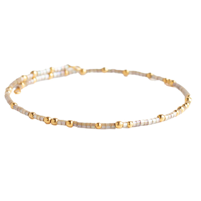 RESTOCK :: Confetti Bangle- Smoky Quartz