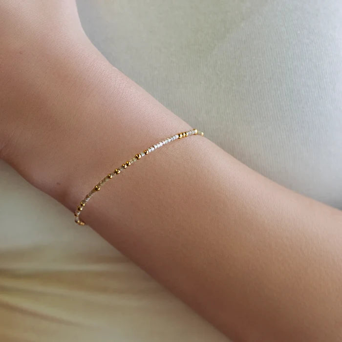 RESTOCK :: Confetti Bangle- Smoky Quartz
