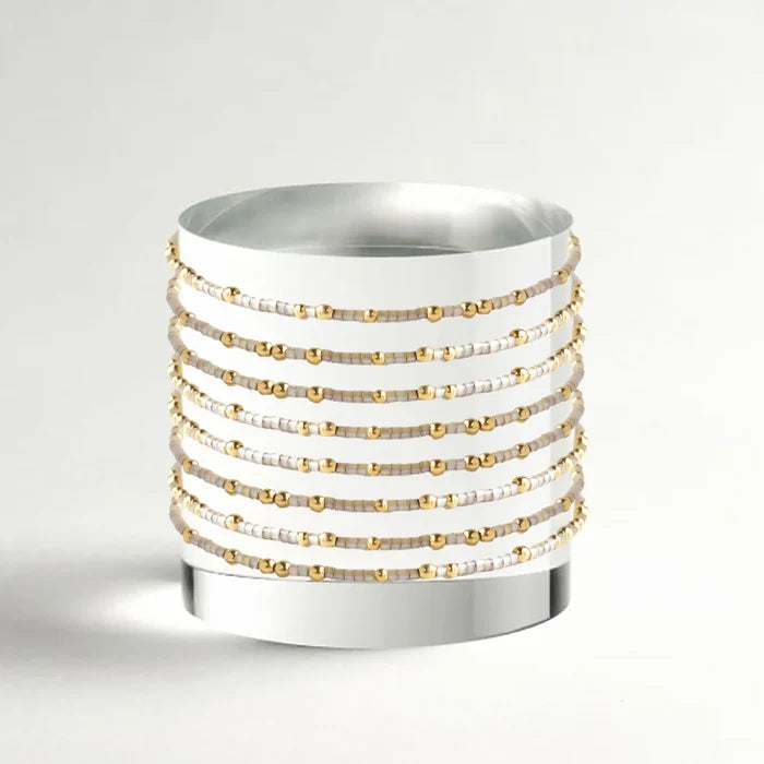 RESTOCK :: Confetti Bangle- Smoky Quartz
