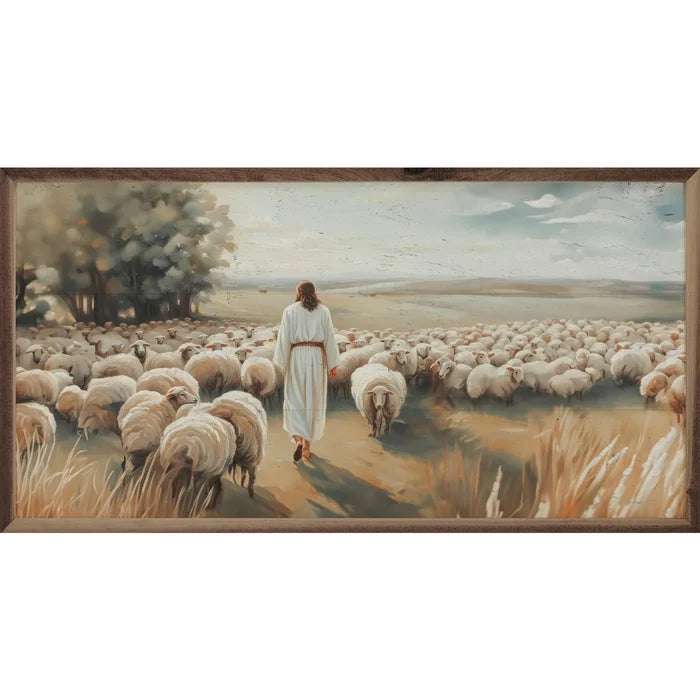 RESTOCK :: Jesus With His Flock Sign