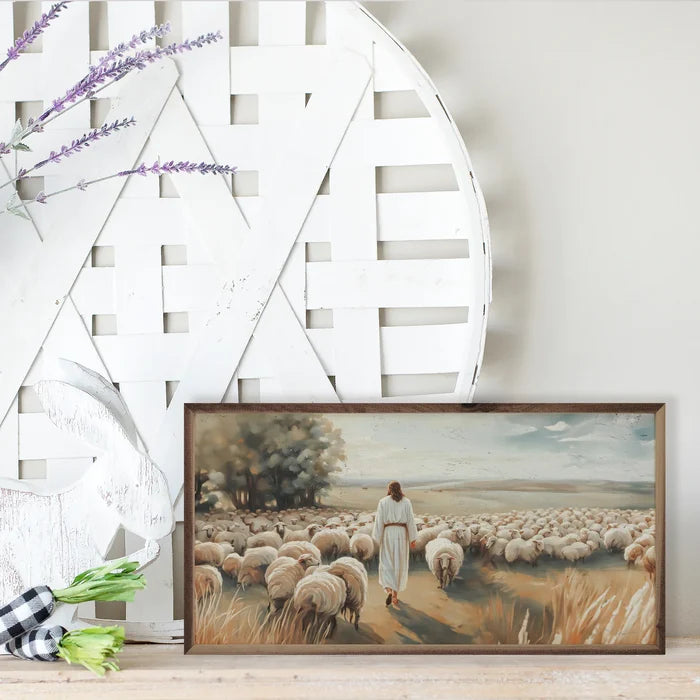 RESTOCK :: Jesus With His Flock Sign
