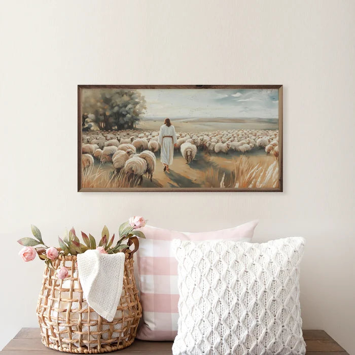 RESTOCK :: Jesus With His Flock Sign