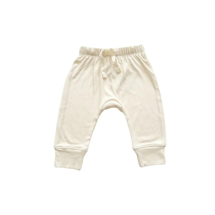 Ribbed Jogger - Cream