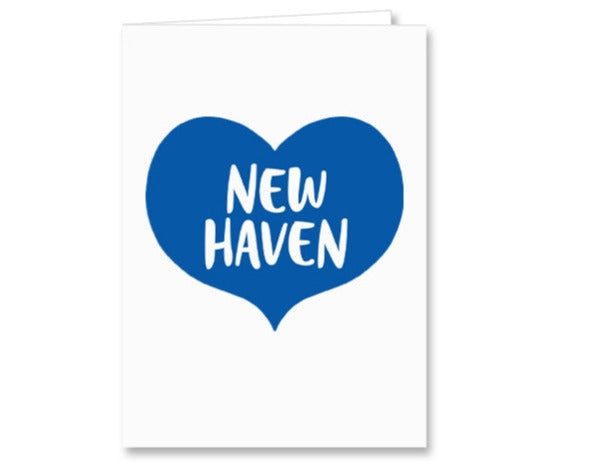 Rock Scissor Paper- Big Heart New Haven Note Card, Royal Blue