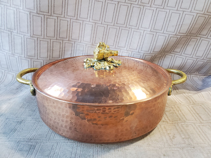 Ruffoni Hammered Copper And Brass Pot