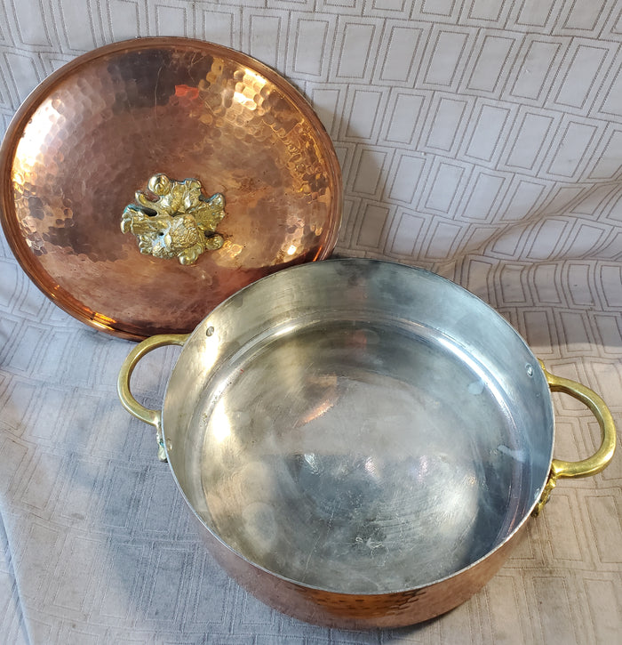Ruffoni Hammered Copper And Brass Pot