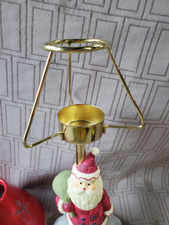 Santa Tealight Candle Holder with Shade