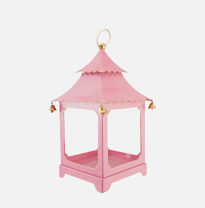 Scalloped Metal Lantern w/ Bells - 13 Hub Lane   |  Lanterns