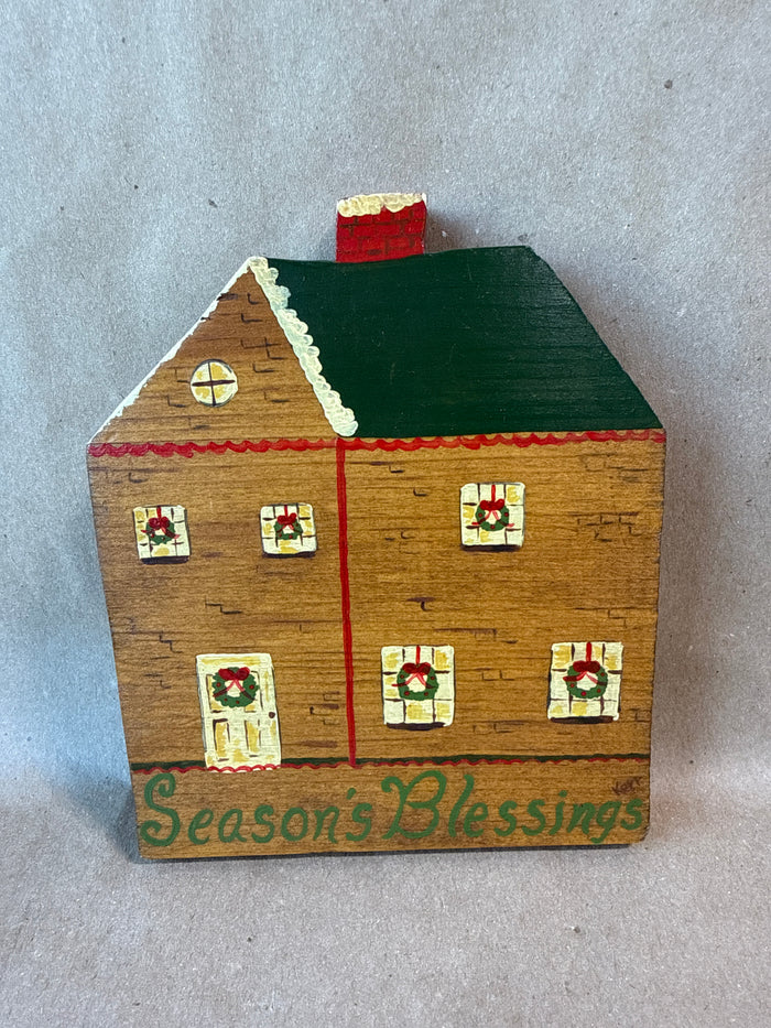 Seasons Blessings Wooden House Plaque