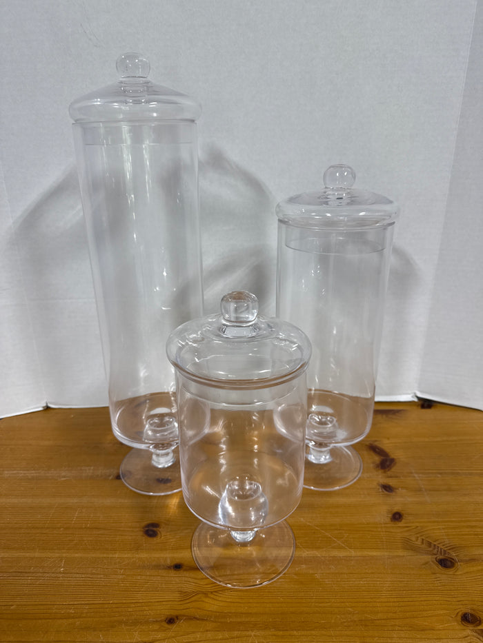 Set Of 3 Apothecary Jars