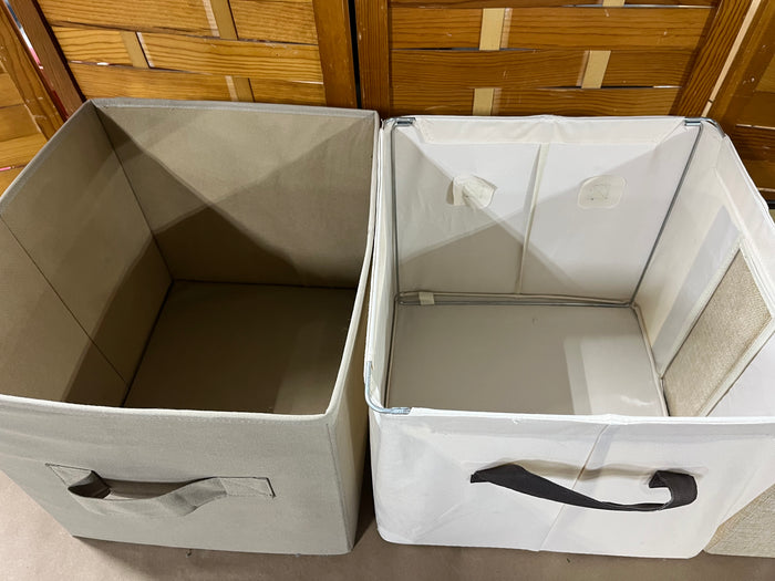 Set of 3 Assorted  Fabric Storage Cube/Bins
