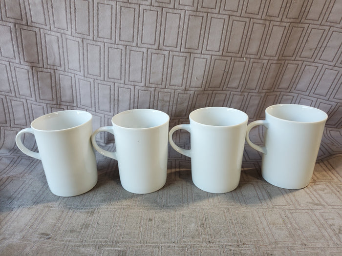 Set of 4 White Grapevine Mugs