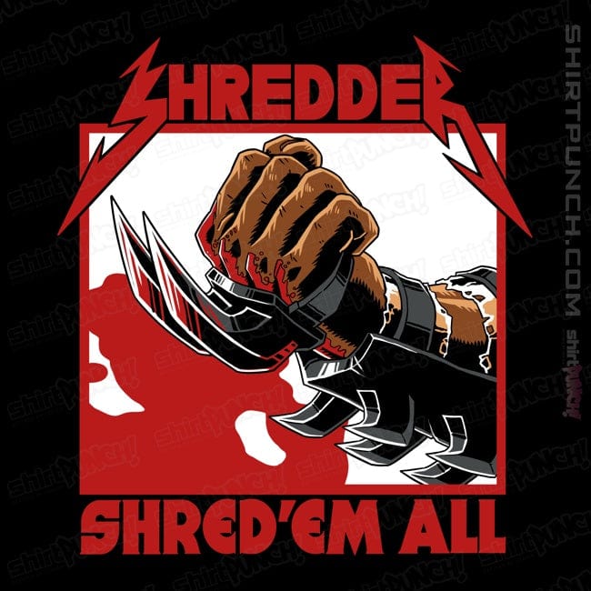 Daily_Deal_Shirts Magnets / 3"x3" / Black Shred'Em All