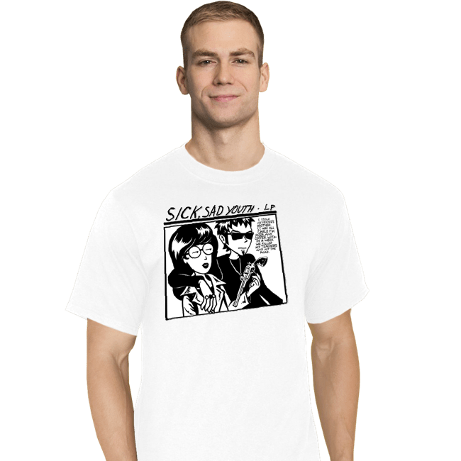 Daily_Deal_Shirts T-Shirts, Tall / Large / White Sick Sad Youth