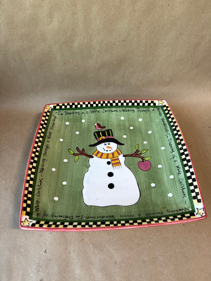 Snowman Cookie Plate