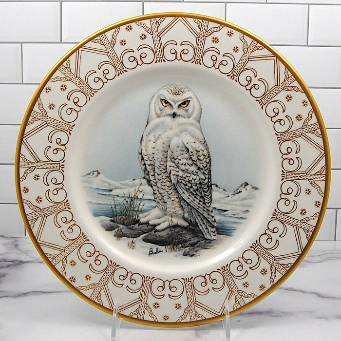 Snowy Owl The Edward Marshall Boehm Owl Plate Collection Limited No Box 10 5/8"
