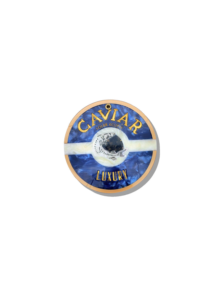 Solar Eclipse - Hand-painted Caviar Compact Mirror