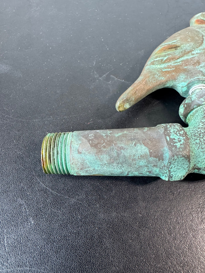 Solid Brass Quail Spigot with Patina