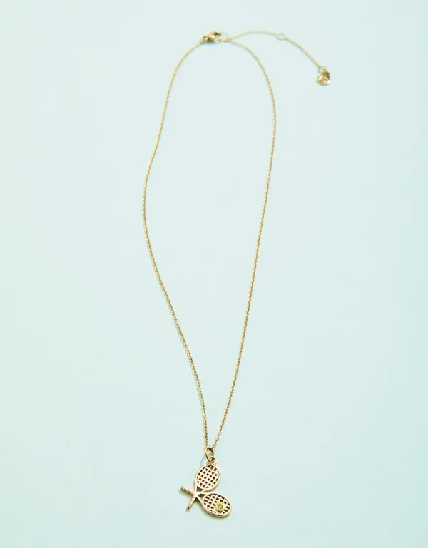Spartina - Necklace - Tennis Racket 17in - Lime - Findlay Rowe Designs
