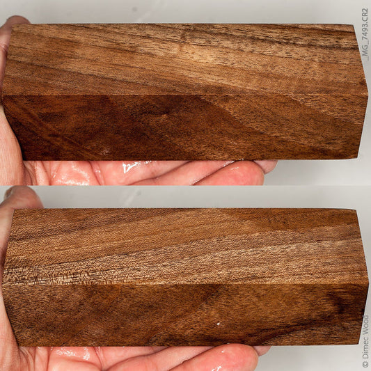 Stabilized black walnut wood block