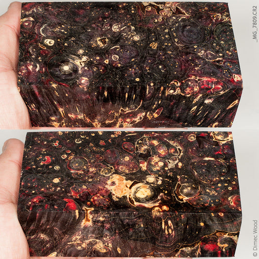 Stabilized wood box elder burl block
